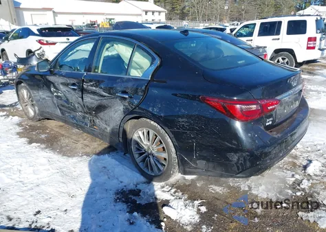 2019 Infiniti Q50 3.0T Luxe z USA, uszkodzony, nr VIN JN1EV7AR9KM551958